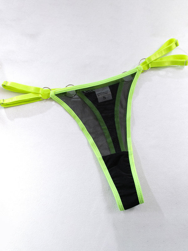 Adult erotic hollow backless suit Lingerie Sets BLUE ZONE PLANET
