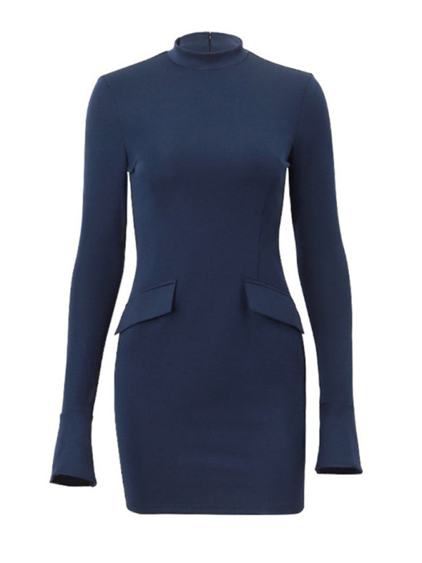 Blue Zone Planet | able and sexy hot girl hip-hugging skirt Elegant and slim long-sleeved dress kakaclo