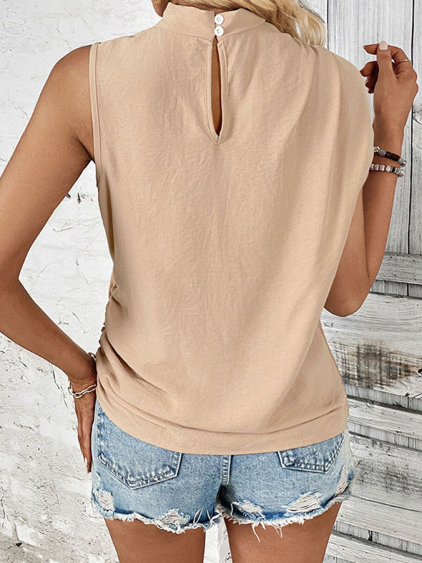 Blue Zone Planet |  solid color mid-collar tops BLUE ZONE PLANET