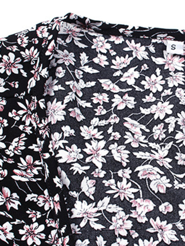 Floral wrap resort style strappy full skirt dress kakaclo