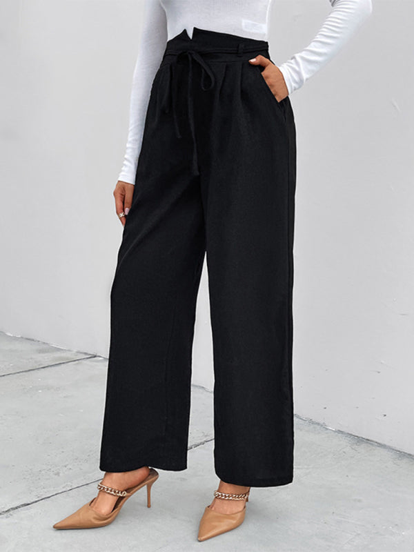 Blue Zone Planet |  elastic elastic loose wide leg long pants BLUE ZONE PLANET