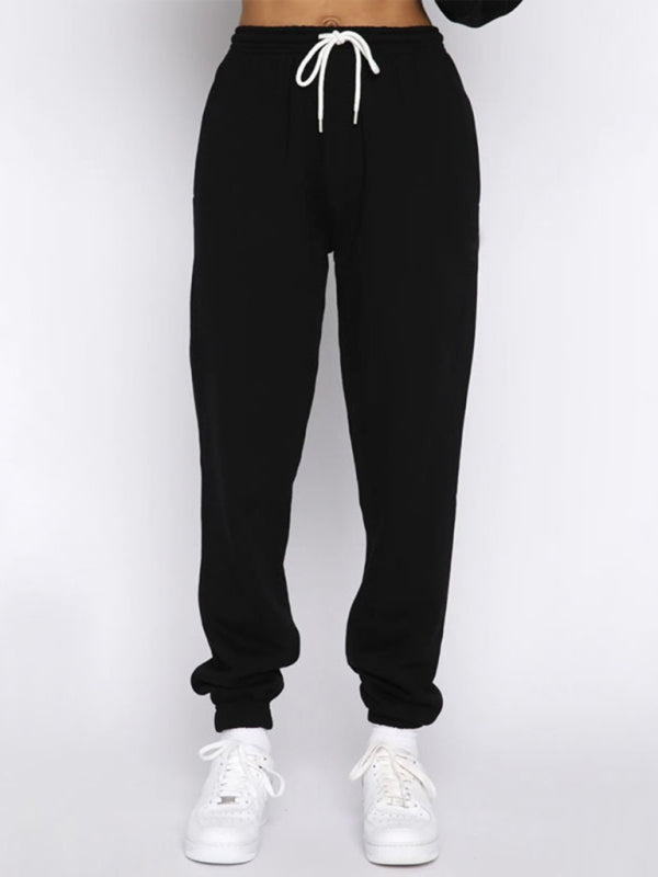 Blue Zone Planet |  Women's new solid color stand-up collar zipper pullover long-sleeved sweatshirt and trousers suit kakaclo
