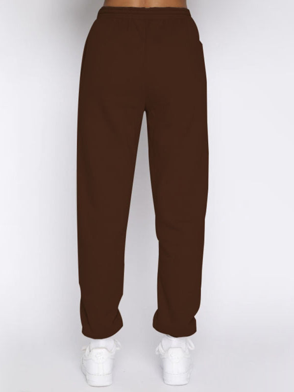 Blue Zone Planet |  Women's new solid color stand-up collar zipper pullover long-sleeved sweatshirt and trousers suit kakaclo