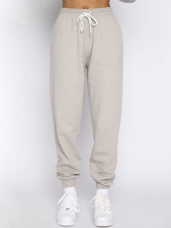 Blue Zone Planet |  Women's new solid color stand-up collar zipper pullover long-sleeved sweatshirt and trousers suit kakaclo