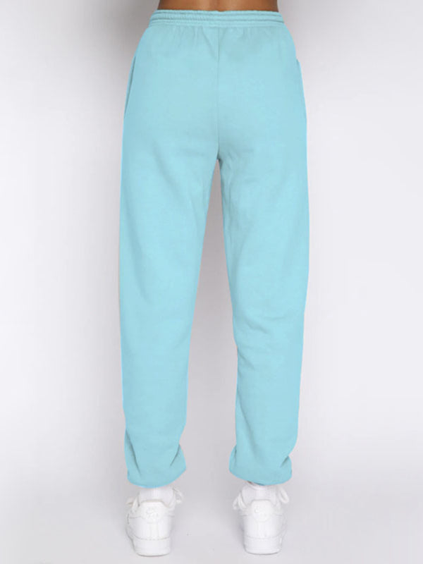 Blue Zone Planet |  Women's new solid color stand-up collar zipper pullover long-sleeved sweatshirt and trousers suit kakaclo