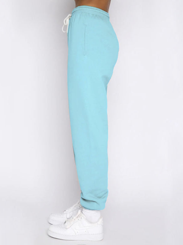 Blue Zone Planet |  Women's new solid color stand-up collar zipper pullover long-sleeved sweatshirt and trousers suit kakaclo