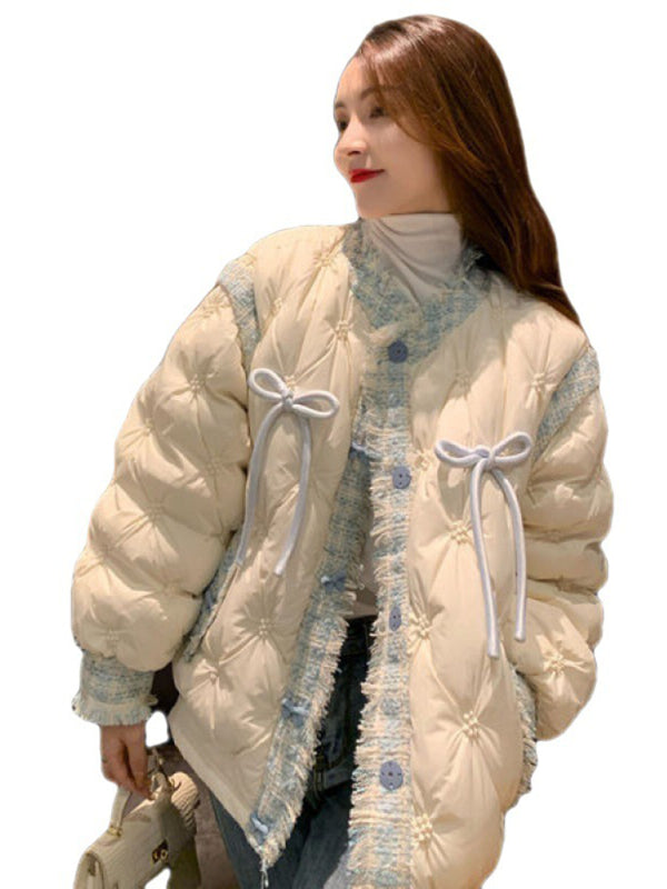 warm thickened white jacket kakaclo