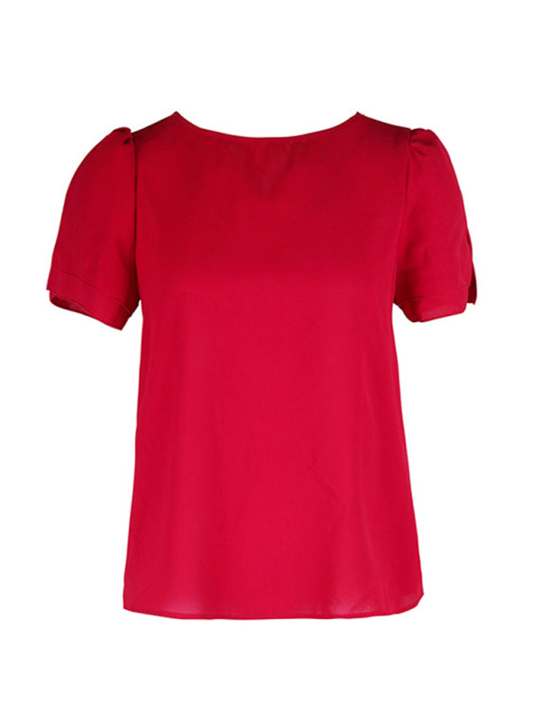 Round Neck Short Sleeve Shirt BLUE ZONE PLANET
