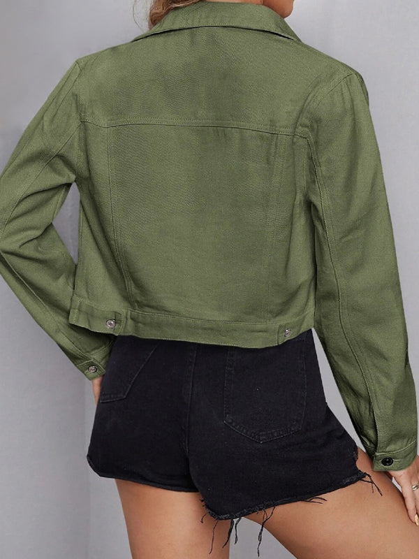 Women's new casual denim short jacket kakaclo