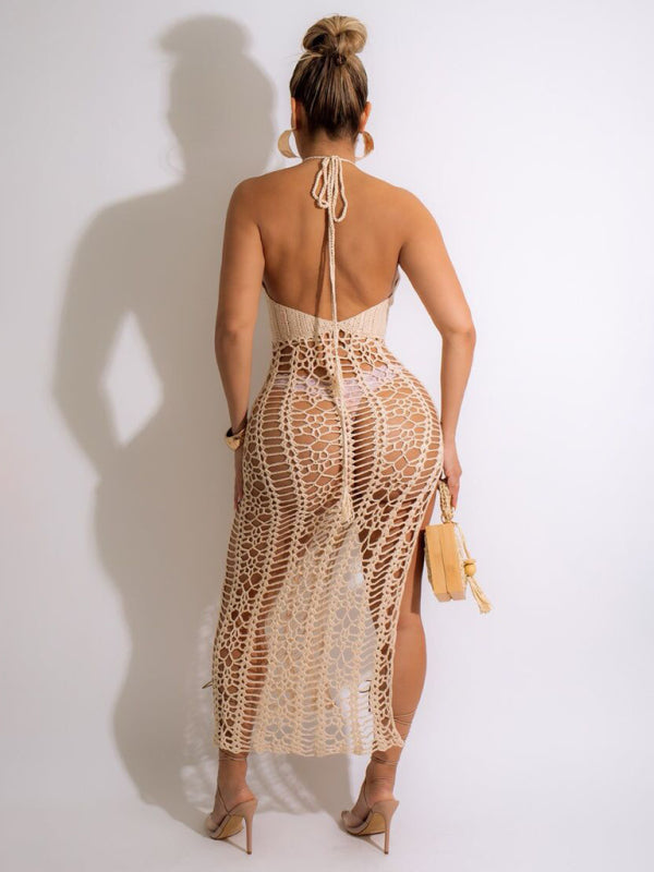 Long fringed stretch side slit suspender beach skirt-BOTTOMS SIZES SMALL MEDIUM LARGE-[Adult]-[Female]-2022 Online Blue Zone Planet