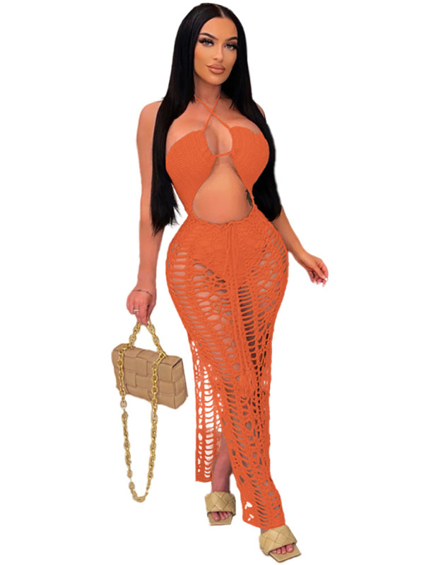 Long fringed stretch side slit suspender beach skirt-BOTTOMS SIZES SMALL MEDIUM LARGE-[Adult]-[Female]-2022 Online Blue Zone Planet