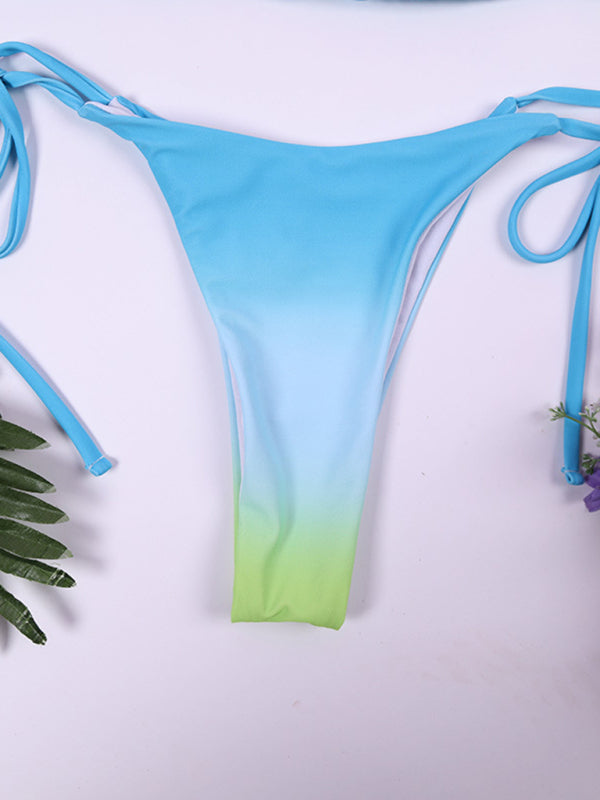Blue Zone Planet |  Ladies new backless sexy gradient bikini BLUE ZONE PLANET