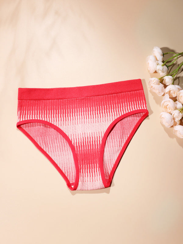 Women's New Valentine's Day Red Sexy Chest Wrapped Seamless One Shoulder Underwear Set kakaclo