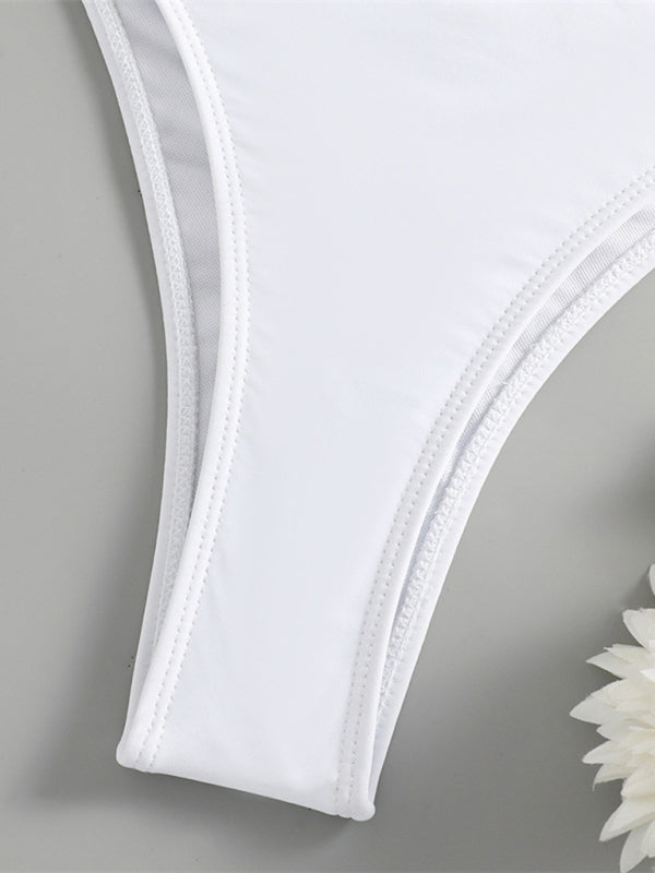 Knot halterneck string bikini kakaclo