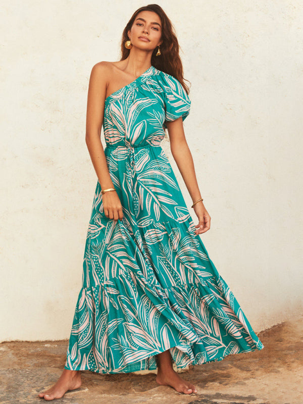 Blue Zone Planet |  off-shoulder holiday style floral high-end dress BLUE ZONE PLANET