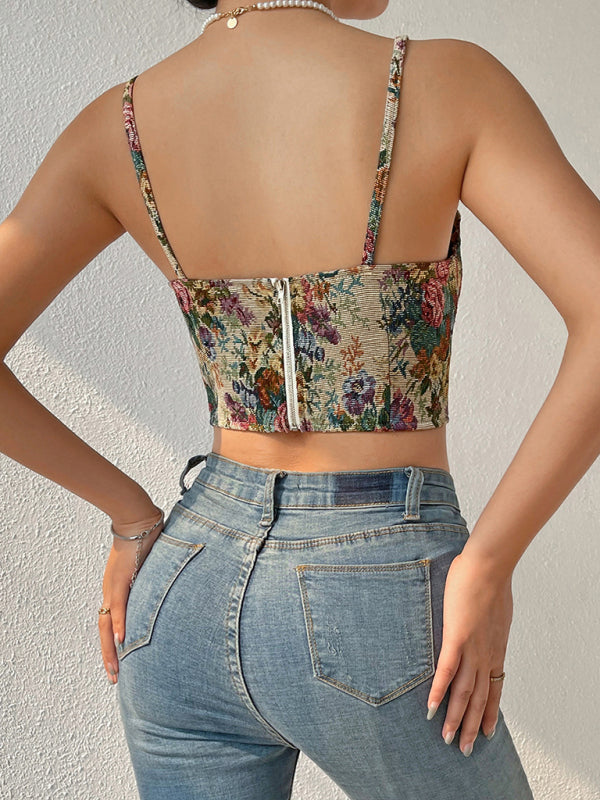 Blue Zone Planet | Lily's Vintage Floral Camisole BLUE ZONE PLANET