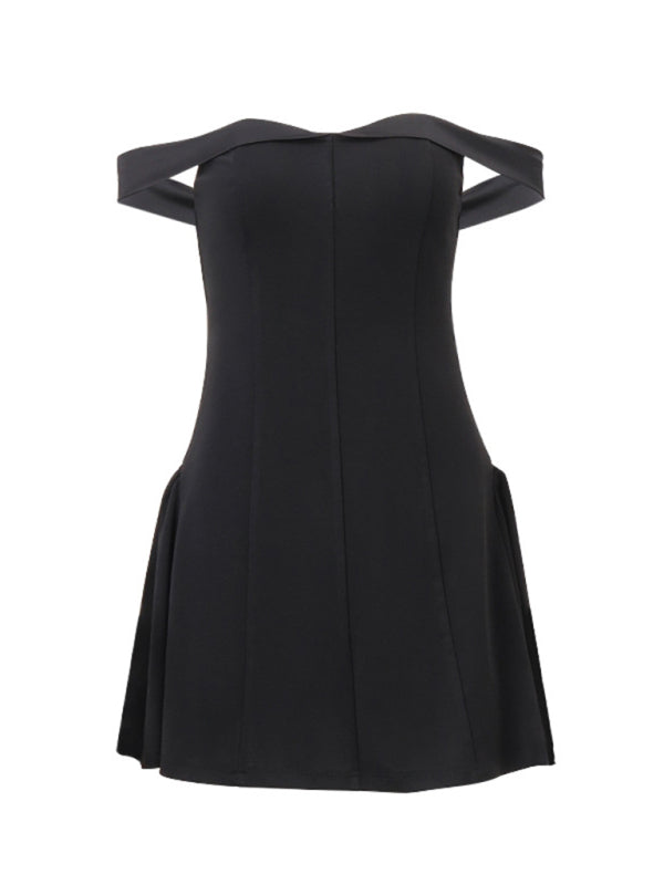 one-shoulder zipper dress BLUE ZONE PLANET