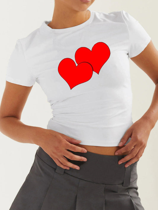 slim fit short hottie Valentine's Day T-shirt kakaclo
