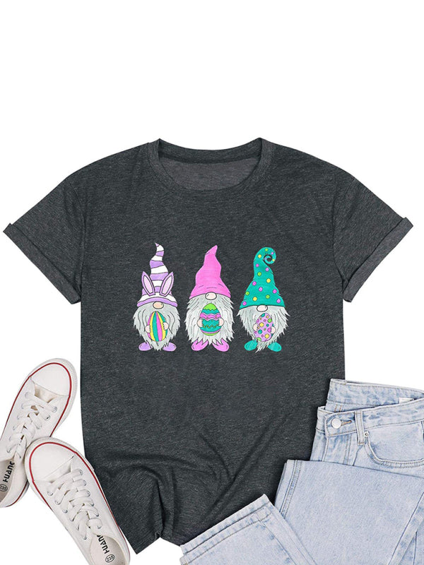 Easter T-Shirt Funny MAMA Bunny Print Graphic T-Shirt kakaclo