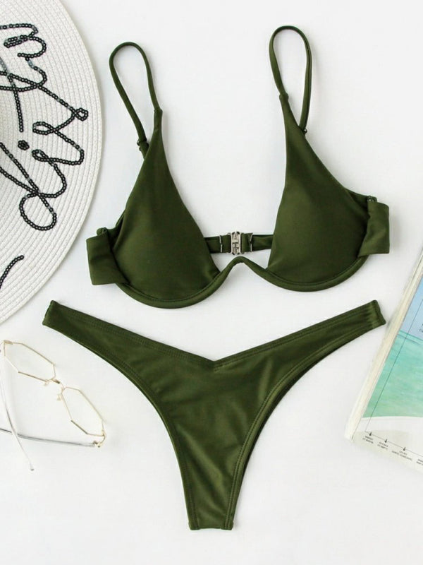 Olive Green Underwire Bikini