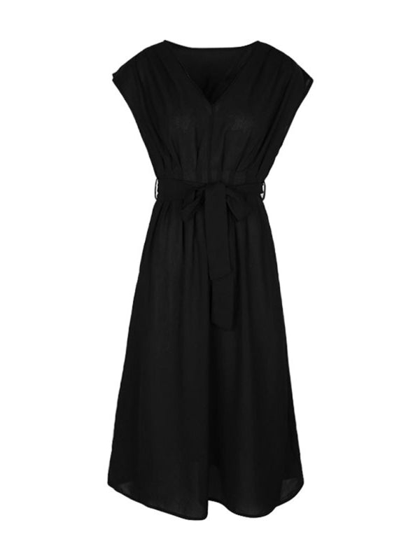 style strappy v-neck black dress BLUE ZONE PLANET