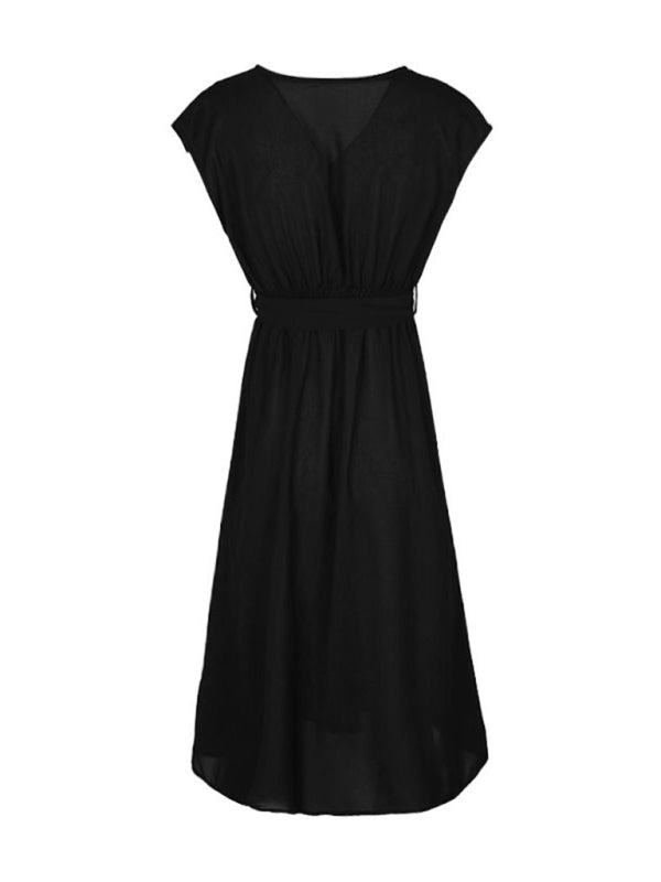 style strappy v-neck black dress BLUE ZONE PLANET