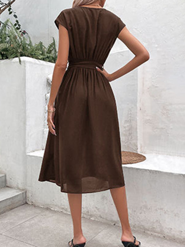 style strappy v-neck black dress BLUE ZONE PLANET