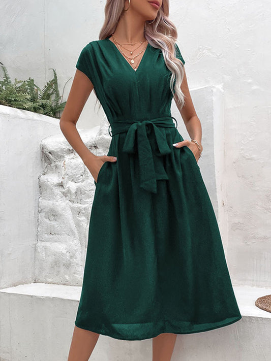 style strappy v-neck black dress BLUE ZONE PLANET