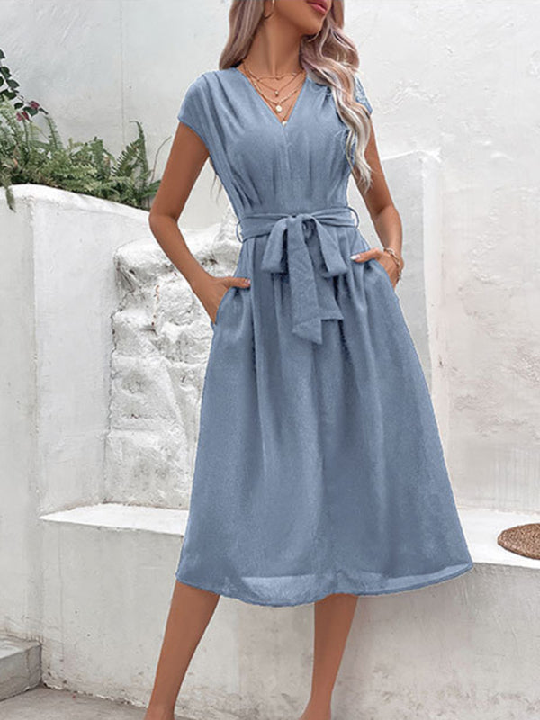 style strappy v-neck black dress BLUE ZONE PLANET