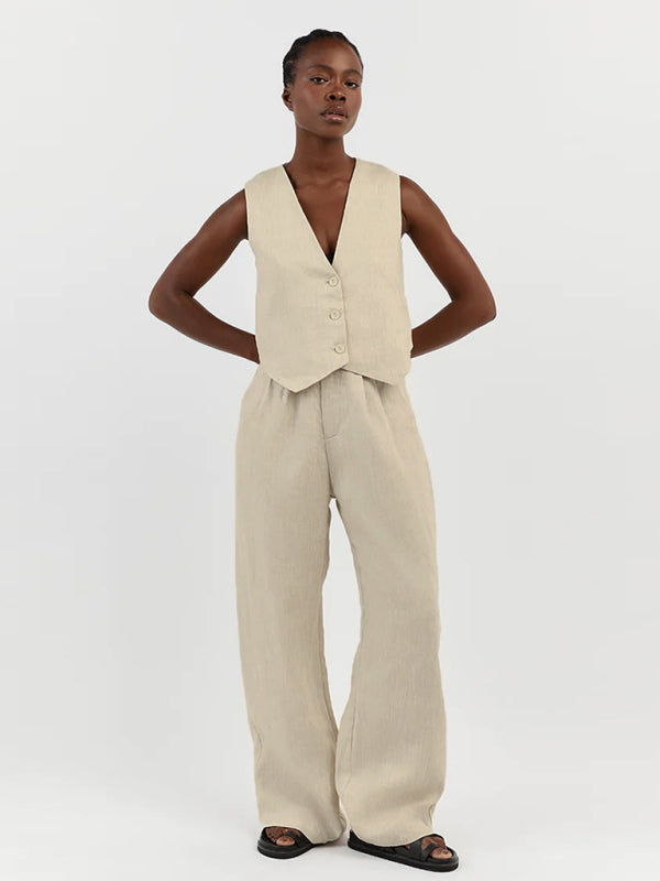 and sleeveless vest, vest and trousers two-piece set BLUE ZONE PLANET