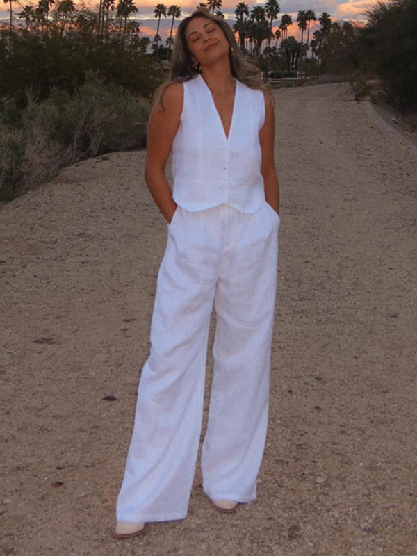 and sleeveless vest, vest and trousers two-piece set BLUE ZONE PLANET