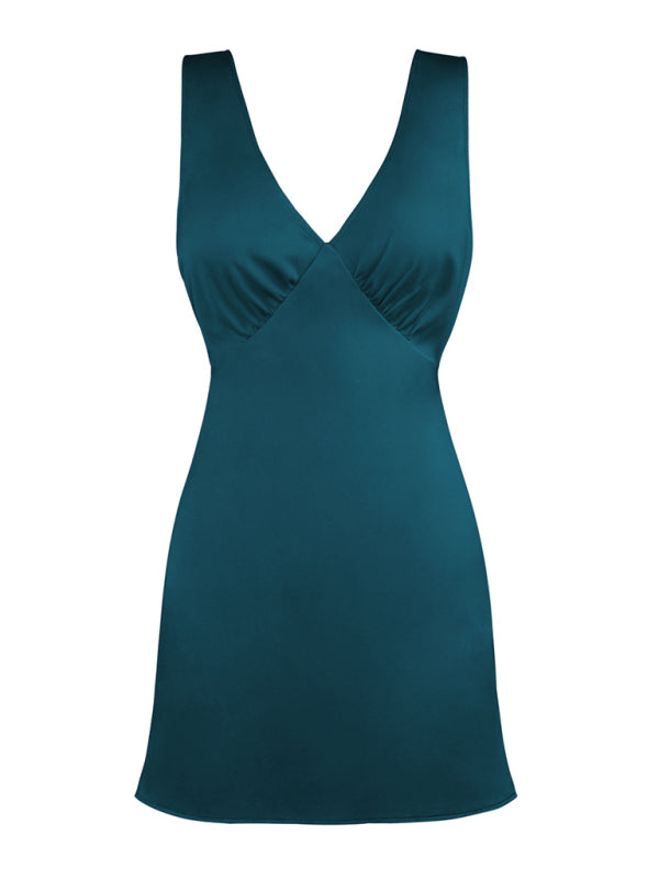 Blue Zone Planet |  V-neck sleeveless strappy backless dress BLUE ZONE PLANET