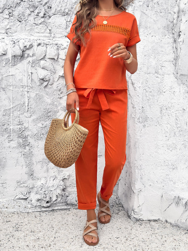 Blue Zone Planet |  short-sleeved top and trousers suit BLUE ZONE PLANET