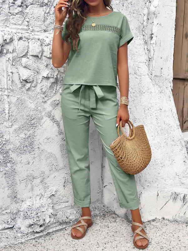 Blue Zone Planet |  short-sleeved top and trousers suit BLUE ZONE PLANET