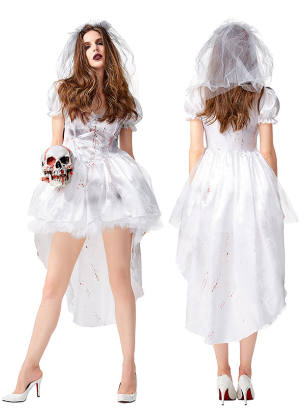 Blue Zone Planet |  Halloween Vampire Bride Bloodstained Character Costume kakaclo
