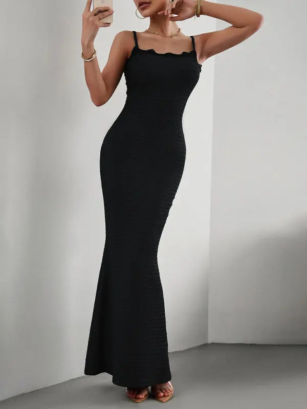 style slim spaghetti strap dress BLUE ZONE PLANET