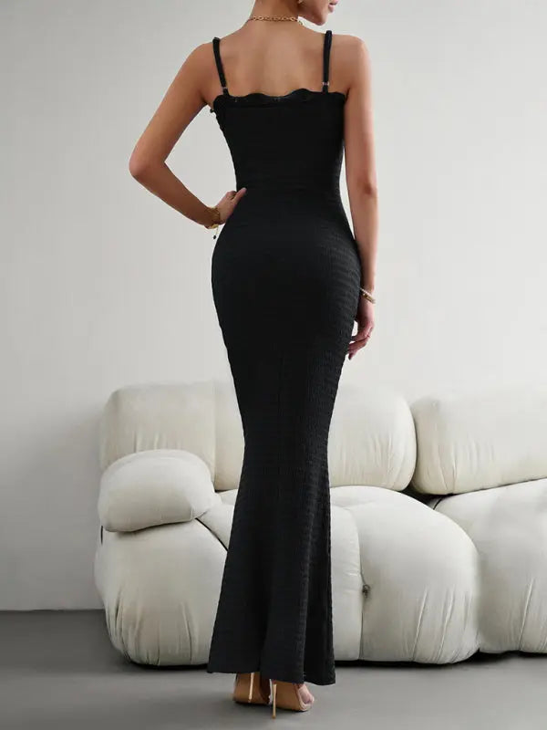 style slim spaghetti strap dress BLUE ZONE PLANET