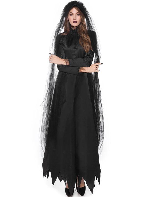 vampire bride grim reaper women's halloween costume-TOPS / DRESSES-[Adult]-[Female]-Blue Zone Planet